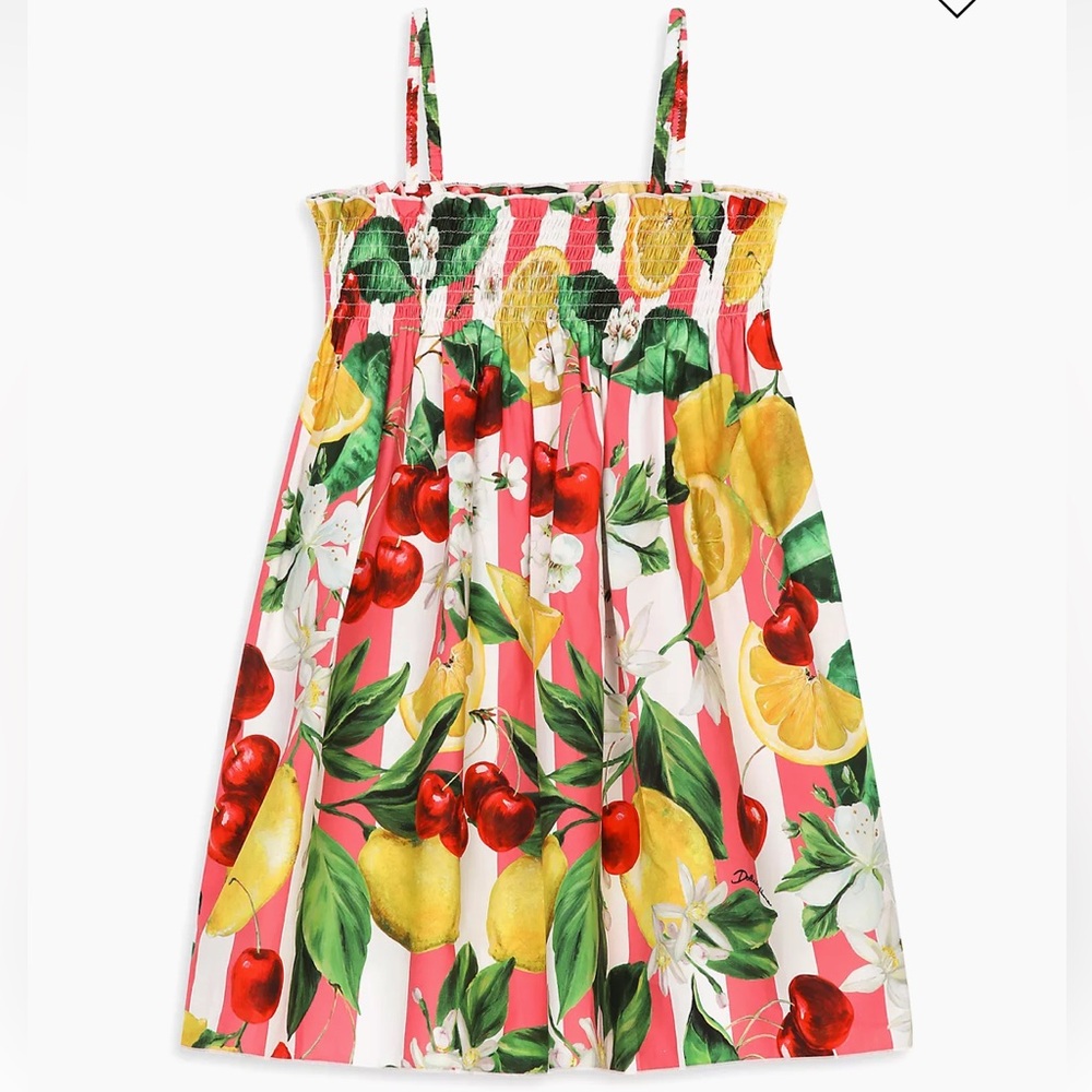 NWOT Dolce & Gabbana mini dress -  kids italian holiday smocked sundress - Picture 2 of 2